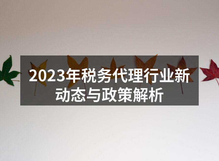 税务政策变化解析